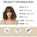 OUFEI Brown Wigs for Women Short Wavy Wig With Bangs Natural Synthetic Hair Heat Resistant Wigs for Daily Party Cosplay Wear Brown(1098-1) - Buy Online on GoSupps.com