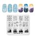 Kad's nail stamping plate sun doll weather rabbit rainbow stencil image design for DIY nail art and nail decoration (NA024)