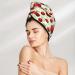 Hair Towel Wrap for Quick Drying | Button Towel Turban & Head Towel - Fruit Apples Design - Buy Online on GoSupps.com