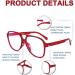 Feizedy Retro 70s 80s Blue Light Filter Glasses for Women & Men - B2888 Red Frame 60mm | Blue Light Blocking PC Gaming Glasses - Buy Online on GoSupps.com