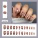 Buy Almond Press on Nails - Medium Length Oval Brown Marble Glossy Acrylic Glue on Nails for Women & Girls - Cute Almond Shaped False Nails A-12 - Buy Online on GoSupps.com