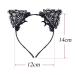 5 Pcs Cat Ears Hair Ripe - Lace Ladies Hair Accessories with Black Rhinestone Silver Cat Ears | International Shipping Available - Buy Online on GoSupps.com