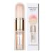 Retractable Powder Brush | Cosmetics Brush Set 5-In-1 Travel Powder Makeup Brush Portable Concealer Eyeshadow Brushes for All Face Makeup rose gold