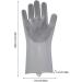 Dishwashing Gloves - Reusable Silicone Dishwashing Gloves Waterproof Household Cleaning Tools for Shower Room Car Cleaning Pet Care Clothes Quilt Light Gray - Buy Online on GoSupps.com