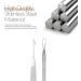 Krisp Beauty Blackhead & Pimple Popper Tools Set - Acne Extractor Kit for Nose & Facial Pore, Stainless Steel 2 PC Set - Buy Online on GoSupps.com