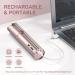 USB Rechargeable Facial Hair Remover for Women | Painless Lady Shaver with LED Light | Waterproof Hair Removal Device by guRelax - Rose Gold (2 Replacement Heads) + Flannel Bag - Buy Online on GoSupps.com