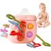 Buy Sensory Tensile Cutting Toys - Bottle-Shaped Dental Aid for Babies & Kids | Silicone Teething Toys in Sweet Pink - Buy Online on GoSupps.com