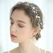 Anglacesmade Bridal Hair Vine Crystal and Pearl Headband Gold Leaf Headpiece for Bride Bridesmaid Handmade Hair Jewelry for Women and Girls - Buy Online on GoSupps.com