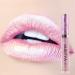 Lip Gloss Metallic Diamond Lipstick Liquid Sparkle Shimmer Lipstick Nonstick Cups Makeup Lip Gloss (A)