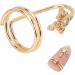 Women Finger Nail Ring Fashionable Fingernail Rings Nail Art Accessory for Parties and Daily Life (3057 gold) - Buy Online on GoSupps.com