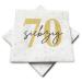 20 napkins for 70th birthday 33x33 cm - white gold black