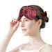 Leopard Skin Red Tie Dye Sleep Mask for Women | Adjustable Eye Shades with Elastic Strap - Buy Online on GoSupps.com