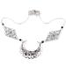 Doubnine Crescent Moon Boho Head Chain Pendant Gothic Headpiece in Black Beads for Women and Girls - Buy Online on GoSupps.com