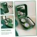 Solustre Contact Lens Container Set with Mirror Glitter Makeup & Travel Organizer Frosted Plastic Case for Lenses - Buy Online on GoSupps.com