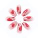 Love Heart Press-On Nails 24pcs Rose Red Full Cover Long Coffin Fake Nails for Women & Girls | Perfect Love Style Design - Buy Online on GoSupps.com