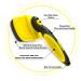 BORUHOLI Self-Cleaning Slicker Brush and Comb Kit for Dogs, Cats, and Pets - Deshedding Tools (Yellow) - Buy Online on GoSupps.com