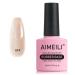 AIMEILI 5 in 1 Rubber Base Gel For Nails Sheer Color Gel Nail Polish UV LED Soak Off Elastic Rubber Base Coat Nail Strengthener Nail Rhinestones Glue Gel - (574) 10ml