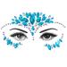Face Jewels Crystal Face Stickers Mermaid Gems Sparkly Temporary Rhinestone Sticker Rave Party Accessories for Women and Girls (C) Uniform C