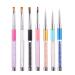 ATNIGHT 7 PCs Acrylic Nail Brush Set - UV Gel Nail Art Brush Pens for DIY & Salon Use - Nail Liner & Builder Tools - Buy Online on GoSupps.com