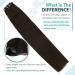 Moresoo Seamless Clip in Human Hair Extensions Darkest Brown #2 22 Inch 120g - Buy Online on GoSupps.com