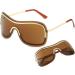 Sport Sunglasses | Oversized Sunglasses for Women UV Protection Cycling Driving Fishing Sun Glasses Portable Wrap Hondony Golden Frame Whole Tea Tablets - Buy Online on GoSupps.com