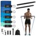 Fitness Resistance Bands Elastic Rubber Bands Exercise Tube Bands Pull Up Multifunction Training Expander Pilates 1set Multicolor