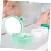 Solustrie Contact Lens Container Set - Eye Care Holder with Mirror Box for Travel - Colored Contact Lenses Storage - 7.5x7.5x2.8cm - Durable Plastic - Buy Online on GoSupps.com