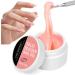 LOUINSTIC Solid Builder Nail Gel-15g Solid Gel For Nails Solid Nail Glue Gel Non-Sticky Hand Carving Gel Modeling Nail Art Gel Gel Solido Para Pegar u as (Nude)