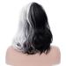 Beron 35.6 cm Black & White Wavy Wig | Stylish Pony Bob for Women | Includes Wig Cap - Buy Online on GoSupps.com