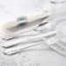 LLSF 210 Piece Silver Plastic Dinnerware Set - Disposable Plates, Cups, Napkins, and Cutlery for Wedding and Party - Buy Online on GoSupps.com