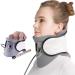 Adjustable traction device for the cervical spine naked endowers neck collar with integrated airbag support 360 firm strapping nude decompression and pain relief white