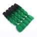 Showjarlly Jumbo Braid Art Hair Extensions - 24 Inch Ombre Kanekalon Braid - 5 Pack Crochet Twist for Box Braids - Black/Dark Green - Buy Online on GoSupps.com