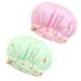 Uraqt shower hood 2 pieces of waterproof shower hood women large elastic shower cap reusable shower cap for girls women cosmetics at home hotel travel (goosebl mchen)
