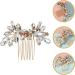 DEARMAMY Hair Comb Flower Rhinestone Hair Decoration Bride Hair Side Comb Hair Accessory - Buy Online on GoSupps.com