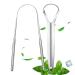SHUBEIEUMI Tongue Scraper Stainless Steel 2Pcs Tongue Cleaner Set Metal Tongue Scrapers for Adults U Shape Tongue Cleaners Reusable Tongue Cleaning Kit for Scraping Fresh Breath