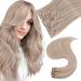 Easyouth Highlight Blonde Clip in Extensions Real Hair Double Weft Clip in Human Hair Extensions Ash Blonde Clip in Hair Extensions Human Hair 7Pcs 20 Inch 120g 20" 2-7Pcs Clip #18P613