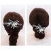 Rhinestone Wedding Hair Clips - Handmade Crystal Flower Barrette for Brides - Bridal Hair Accessories for Women - Vintage Bridesmaids Headpiece - Buy Online on GoSupps.com