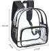 Clear Mini Stadium-Approved Waterproof Backpack | Lightweight & Heavy-Duty Transparent Bag for Concerts, Travel, & Events - Black Pocket - Buy Online on GoSupps.com