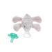 Nookums Paci-Plushies Shakies Pacifier Holder with Built in Rattle 2 in 1 Adapts to Name Brand Pacifiers Suitable for All Ages Plush Toy Includes Detachable Pacifier - Pink Baby Bear - Buy Online on GoSupps.com