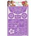 Set of 3 Makeup Stencils - Flowers Cats Butterflies & Fairies + Wooden Bookmark Ruler | Blumie - Buy Online on GoSupps.com