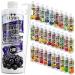 C.P.Sports beverage syrup for mineral drink i syrup sugar-free for vital drink black berry with vitamins i beverage concentrate for mixing with water for sports drink i 1 liter + pump dispenser black berry 1 l (1 Pack)