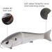 Bassdash SwimShad Glide Bait 7in/2.2oz - Jointed Swimbait for Bass Pike Salmon Trout Muskie Fishing - White Shad Lure - Buy Online on GoSupps.com