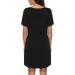 Sykooria Maternity Nightdress Short Sleeve Nursing Nightgown - Black XL - Buy Online on GoSupps.com