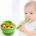 Hoseay Baby Feeding Bowls and Spoons Set | BPA-Free Silicone Toddler Weaning Kit with Suction Bowl | Easy Clean Children Tableware for Boys and Girls | Microwave & Dishwasher Safe - Green - Buy Online on GoSupps.com