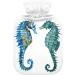 NAANLE Watercolor Heat Bottle with Seahorse Design - 2L Hot Water Bottle for Pain Relief & Warmth - Ideal for Bed Hands & Feet - International Shipping Available - Buy Online on GoSupps.com