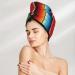 Hair Towel Wrap - Quick Drying Towel Turban with Button | Mexican Serape Stripes - Buy Online on GoSupps.com