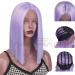 HBINGBING Purple Short Straight Lace Front Wigs for women Synthetic Lace Wigs Middle Part Nature Bob Wigs
