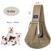 Shop Cuby Sling Pet Carrier for Dogs & Cats - Soft Cotton Khaki Travel Bag - Buy Online on GoSupps.com