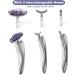 I B N G Jade Face Roller - Premium Facial Rollers for Women | 3 Interchangeable Heads | Face Massage & Skin Care Beauty Tool (Purple & Black - Buy Online on GoSupps.com