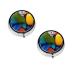 Fantastic Parrot Feather Printed Mini Round Pill Box Pill Box 3 Compartment Medicine Pill Case Pill Organizer Travel Pillbox Portable Pill Box for Pocket Home Office Use